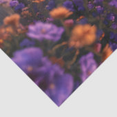 Wild White mustang Kleurrijke bloemen halve maan Tissuepapier (Detail)