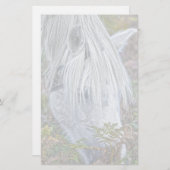 Wild White New Forest Pony Grazing op Bracken Briefpapier (Voorkant / Achterkant)