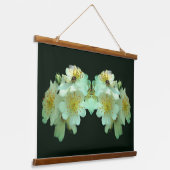 Wild White Rambling Rozen Floral Abstract Hangend Wandkleed (Gebogen)