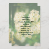 Wild White Rambling Rozen Floral Party Kaart (Voorkant / Achterkant)