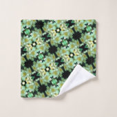 Wild White Rambling Rozen Floral Pattern Bad Handdoek (Wasdoekje)