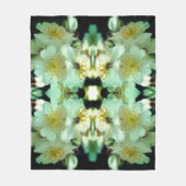 Wild White Rambling Rozen Floral Pattern Fleece Deken (Voorkant)