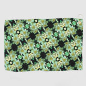 Wild White Rambling Rozen Floral Pattern Golfhanddoek (Horizontaal)
