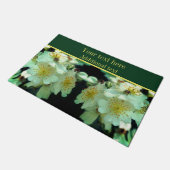 Wild White Rambling Rozen Flower Personalized Deurmat (Schuin)