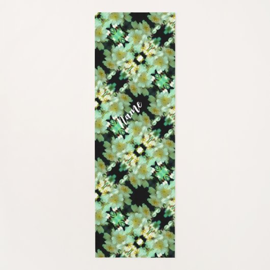 Wild White Rambling Rozen Gepersonaliseerd Yogamat (Voorkant)