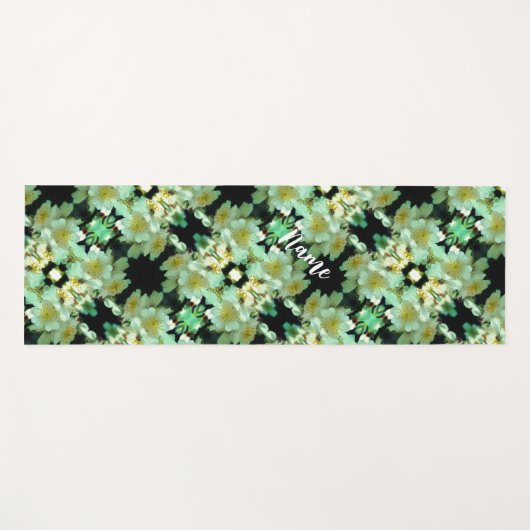 Wild White Rambling Rozen Gepersonaliseerd Yogamat (Voorkant (horizontaal))