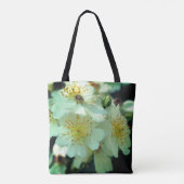 Wild White Rambling Rozen sluiten dicht Tote Bag (Achterkant)