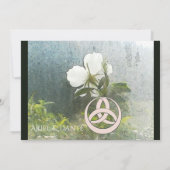 Wild White Rose Triquetra Handfasting Kaart (Achterkant)