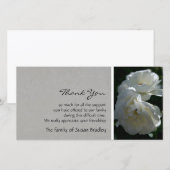 Wild White Roses 1 Sympathie Bedankkaart (Voorkant / Achterkant)