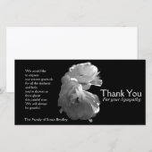 Wild White Roses 3 Sympathie Bedankkaart (Voorkant / Achterkant)