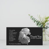 Wild White Roses 3 Sympathie Bedankkaart (Staand voorkant)