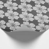 Wild White Roses Chalkboard Cadeaupapier (Hoek)