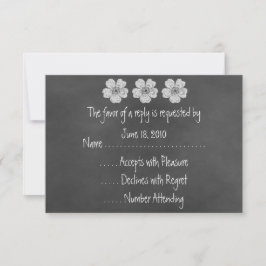 Wild White Roses Chalkboard RSVP-kaarten RSVP Kaartje
