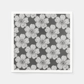 Wild White Roses Chalkboard Servetten (Voorkant)