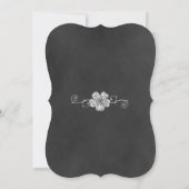 Wild White Roses Chalkboard Virtual Wedding Kaart (Achterkant)