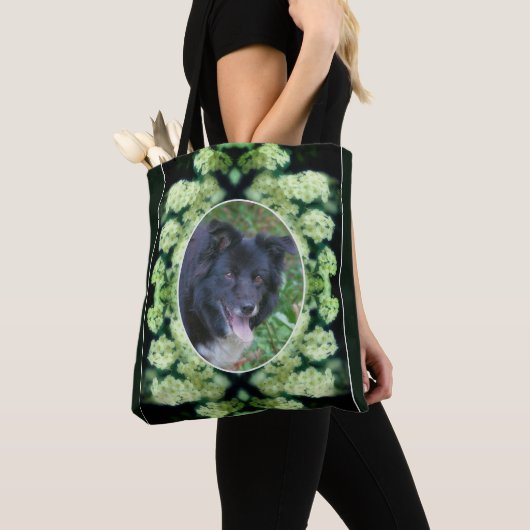 Wild White Roses Creëer Uw Eigen Huisdier Foto Tote Bag (Dichtbij)