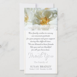 Wild White Roses Sympathie Hartelijk dank Bedankkaart