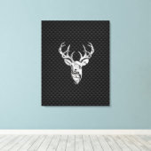 Wild White Tail Deal on Carbon Fibre Style Print (Insitu (Houten vloer))