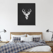 Wild White Tail Deal on Carbon Fibre Style Print (Insitu (Slaapkamer))