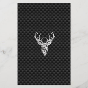 Wild White Tail Deal on Carbon Fibre Style Print Briefpapier