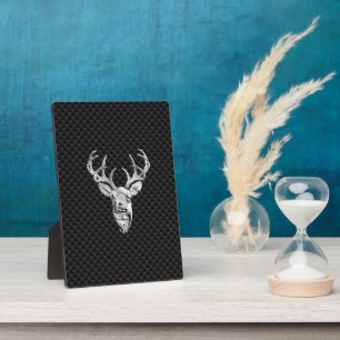 Wild White Tail Deal on Carbon Fibre Style Print Fotoplaat
