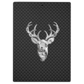 Wild White Tail Deal on Carbon Fibre Style Print Klembord (Achterkant)