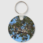 Wild White Tree Cockatoos, Keyring Sleutelhanger (Voorkant)