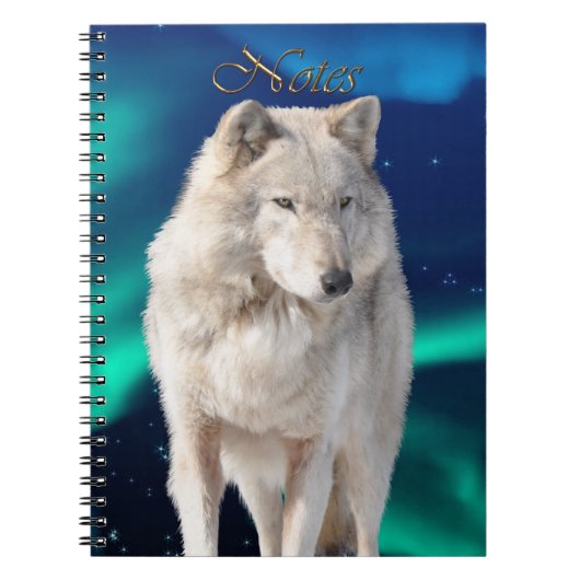 Wild White Wolf Wildlife-supporter Notitieboek (Voorkant)