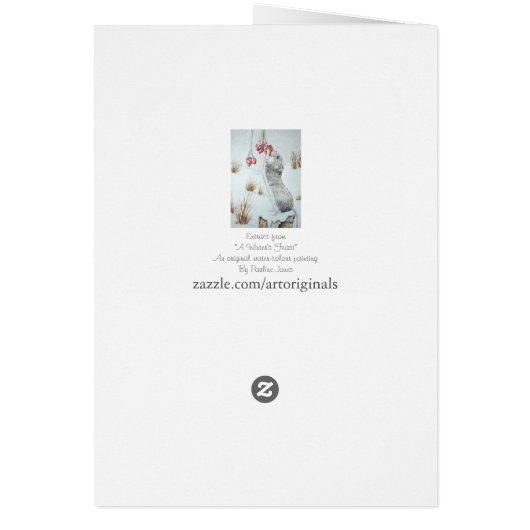 wild wild met een schattige muis met sneeuwscène (Achterkant)