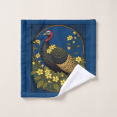 Wild wild vogel kalkoen en jasmijn bloemen bad handdoek (Wasdoekje)