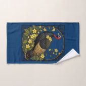 Wild wild vogel kalkoen en jasmijn bloemen bad handdoek (Handdoek)