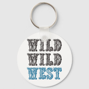 Wild Wild West. -Blauw Sleutelhanger