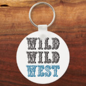 Wild Wild West. -Blauw Sleutelhanger (Voorkant)