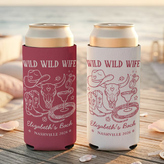 Wild Wild West Cowgirl Westers Feestelijke Bruidsm Seltzer Blikjeskoeler