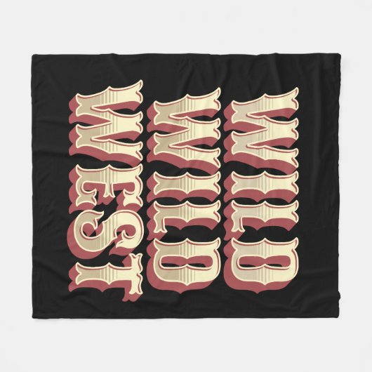 Wild Wild West Fleece Deken (Voorkant (Horizontaal))