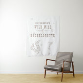 Wild Wild Wife Bachelorette Tapestry Sign Wandkleed (In situ)