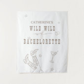 Wild Wild Wife Bachelorette Tapestry Sign Wandkleed (Voorkant)