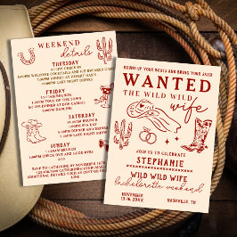 Wild Wild Wife Rode Itinerarium Meisjesuitje Kaart