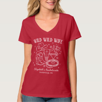 Wild Wild Wife Westers Vrijgezellenfeest T-shirt