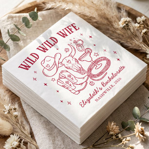 Wild Wild Wife Westerse Bachelorette Party Servet