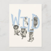 WILD | Wilde dingen en Max - Blauw Briefkaart (Voorkant)