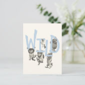 WILD | Wilde dingen en Max - Blauw Briefkaart (Staand voorkant)
