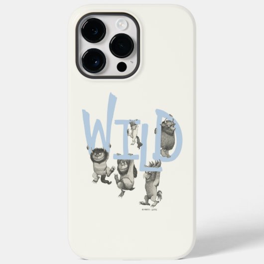 WILD | Wilde dingen en Max - Blauw Case-Mate iPhone Case (Achterkant)