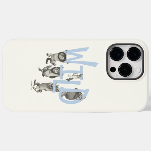 WILD | Wilde dingen en Max - Blauw Case-Mate iPhone Case (Achterkant (horizontaal))