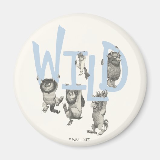 WILD | Wilde dingen en Max - Blauw Magneet (Voorkant)