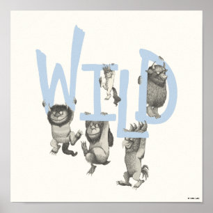 WILD Wilde dingen en Max - Blauw Poster