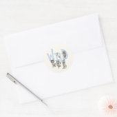 WILD | Wilde dingen en Max - Blauw Ronde Sticker (Envelop)