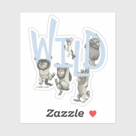 WILD | Wilde dingen en Max - Blauw Sticker (Vel)