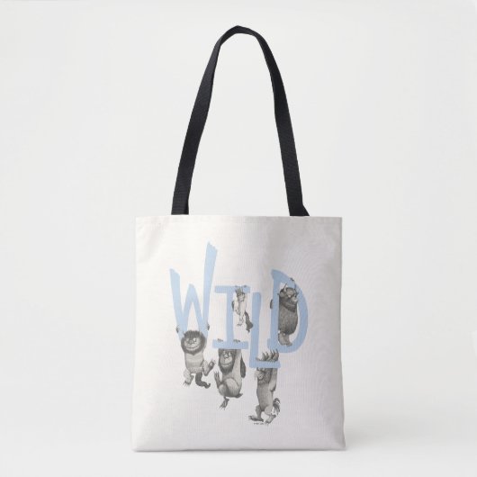 WILD | Wilde dingen en Max - Blauw Tote Bag (Voorkant)