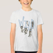 WILD | Wilde dingen en Max - Blauw Tri-Blend Shirt (Voorkant)